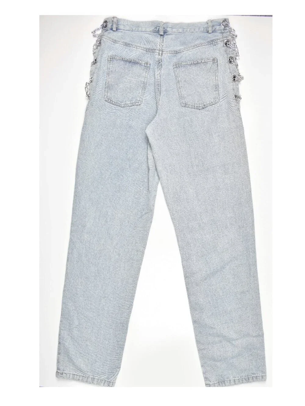 Nichole Lynel Chain Embellished High Rise Jeans NEW - L